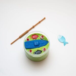 Fishing sensory play doh jars